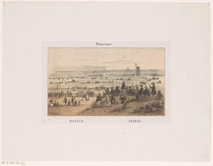 Wedren, 3 Ağustos 1846'da Scheveningen'de. Wedren, Kurs (nesne üzerine başlık) Scheveningen Hafızası (dizi başlığı) by Hendrik Wilhelmus Last
