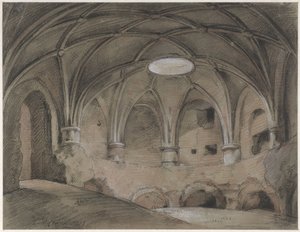 Utrecht'teki Vreeburg'daki Spanjaardshol'un bir parçası by Hendrik Willem Cramer