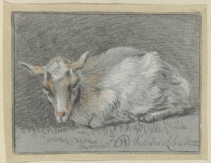 yalancı keçi by Hendrik Willem Schweickhardt (signed by artist)