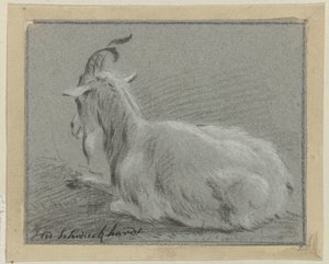 yalancı keçi by Hendrik Willem Schweickhardt (signed by artist)