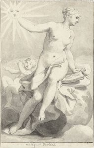 Oturan alegorik kadın figürü by Hendrik van Limborch