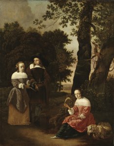 Bir Manzarada Bir Çift ve Bir Çoban, 1661 by Hendrik van der Burgh