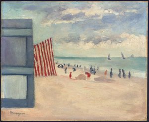 Touquet'deki Plaj by Henri Charles Manguin