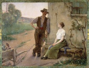 Çiftlik Avlusunda Köylü Çift, 1889