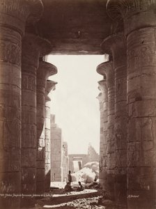 Thebes, Ramesseum Tapınağı, Hipostil Salonunun İçi, 1870