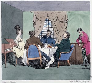 İflaslar - Henri Monnier tarafından “” Eskiden ve bugün”de, ed. Delpech, Paris