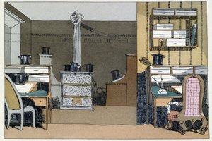 İki saat: Bakanlığın içinde yürür, şapkalar eksiklerin yerini alır - Henri Monnier tarafından “” İdari adetlerde” by Henri Bonaventure Monnier