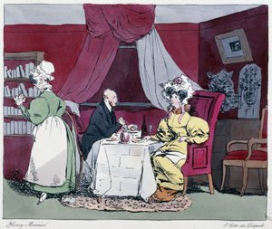 19. yüzyılda bir doktor - Henri Monnier tarafından “” Eskiden ve bugün” de, ed. Delpech, Paris by Henri Bonaventure Monnier