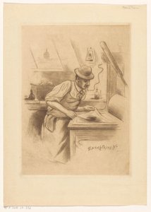 Stüdyosunda yazıcı by Henri Boutet (possibly)