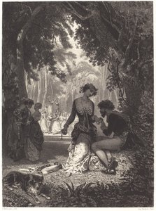 italyan dansçılar by Henri Charles Antoine Baron