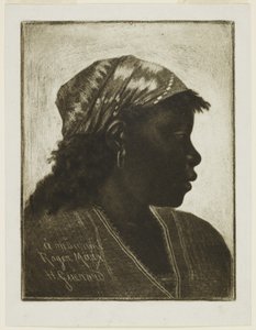 Negress Başkanı, c.1888 (mezzotint) by Henri Charles Guérard