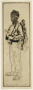 La ramoneur (Baca Temizleme), c.1890 (aşındırma ve kuru nokta) by Henri Charles Guérard