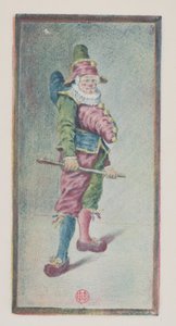 Punchinello, Dörtte Üç Sağdan, c. 1887. by Henri Charles Guérard