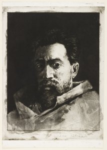 Otoportre, c.1888 (aşındırma ve kuru nokta) by Henri Charles Guérard
