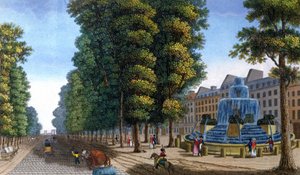 Çeşme, Boulevard Saint-Martin, c.1810-1820 (gravür) by Henri Courvoisier-Voisin