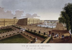 Bahçelerin yanında Chateau de Versailles - Courvoisier tarafından “” Views of Paris”te