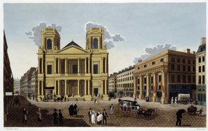 Saint-Eustache Kilisesi, 1820 dolaylarında - Courvoisier tarafından “” Paris