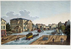 La bariyer Saint-Denis, 1827 dolaylarında - Courvoisier tarafından “” Paris