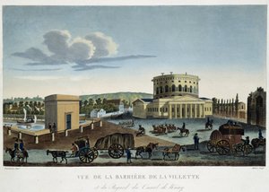 Barriere de la Villette, 1820 dolaylarında - Courvoisier tarafından “” Paris