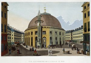 Buğday pazarının dışı - Courvoisier tarafından “” Views of Paris ”te by Henri Courvoisier-Voisin