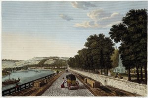 Parc St Cloud terasının görünümü - Courvoisier tarafından “” Vues de Paris”te by Henri Courvoisier-Voisin