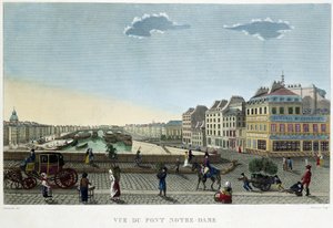 Notre-Dame köprüsünün görünümü - Courvoisier tarafından “” Paris