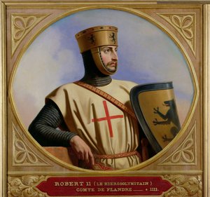 Robert le Hierosolymitain 2, Flanders Kontu (d.1111) 1843 by Henri Decaisne