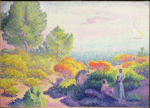 İki Kadınla Manzara, 1895 by Henri Edmond Cross