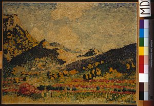 "Küçük Mauresian Dağları" için Çalışma, 1909 by Henri-Edmond Cross
