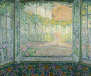Pencereden Avlu by Henri Eugene Augustin Le Sidaner