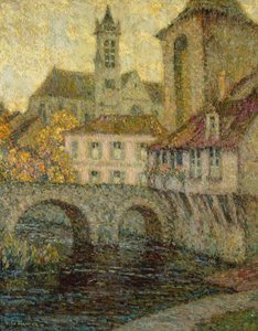 Porte de Bourgogne, Moret by Henri Eugene Augustin Le Sidaner