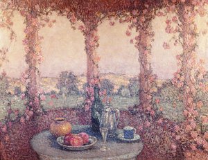 Çardak Altındaki Masa by Henri Eugene Augustin Le Sidaner