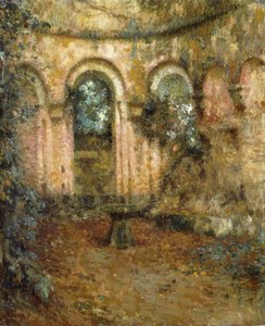 Kale Gerekçesi; Le Cour du Chateau by Henri Eugene Augustin Le Sidaner
