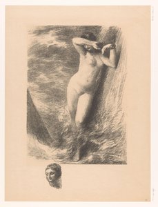 Andromeda suda bir kayaya zincirlenmiş Andromed by Ignace Henri Jean Fantin Latour