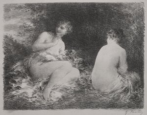 banyo yapanlar by Ignace Henri Jean Fantin Latour
