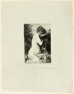 Ağlayan Kadın: Sağ Profilde Oturan Kadının İncelenmesi by Ignace Henri Jean Fantin Latour