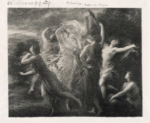 Truva atlarının dansı by Ignace Henri Jean Fantin Latour