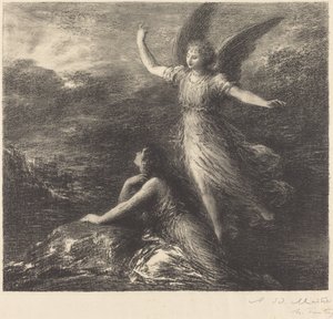 "Cennet ve Peri"den ilk çıkış (2. plaka) by Ignace Henri Jean Fantin Latour