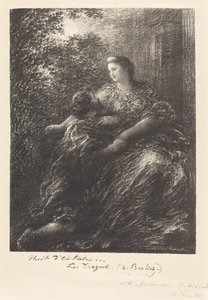 "Truvalılar"dan düet (6. levha) by Ignace Henri Jean Fantin Latour