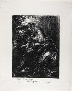 Truva atlarının düeti, altıncı plaka by Ignace Henri Jean Fantin Latour