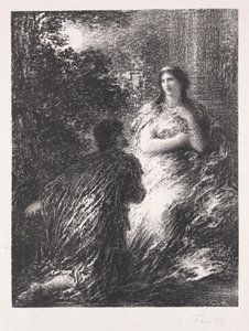 Truva atlarının ikilisi by Ignace Henri Jean Fantin Latour