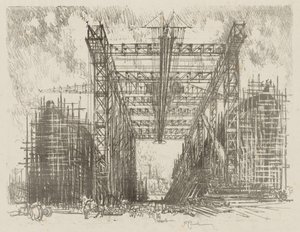 İngiliz Savaş Çalışması: Gantry (Bir Tüccar Tersanesi) by Ignace Henri Jean Fantin Latour