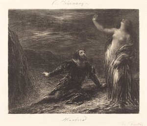 Manfred ve Astarte (2. plaka) by Ignace Henri Jean Fantin Latour