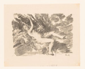 Çıplak kadın Le Réveil'i uyandırıyor by Ignace Henri Jean Fantin Latour