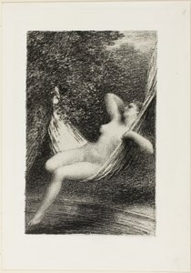Yıkanan Sara by Ignace Henri Jean Fantin Latour