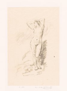 Ayakta duran çıplak bir kadının incelenmesi by Ignace Henri Jean Fantin Latour