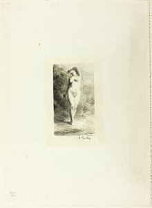 Önden Görülen Ayakta Kadın Çalışması by Ignace Henri Jean Fantin-Latour