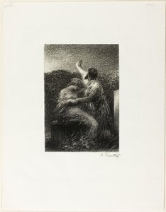 Büyücü Balthasar ve Fatima by Ignace Henri Jean Fantin Latour