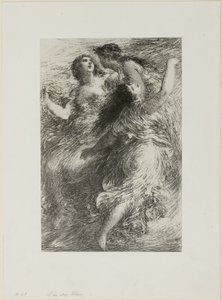 Rhinegold: Sahne I, Rhinemaidens by Ignace Henri Jean Fantin Latour
