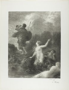 Tanrıların Alacakaranlığı: Siegfried ve Ren Bakireleri by Ignace Henri Jean Fantin Latour